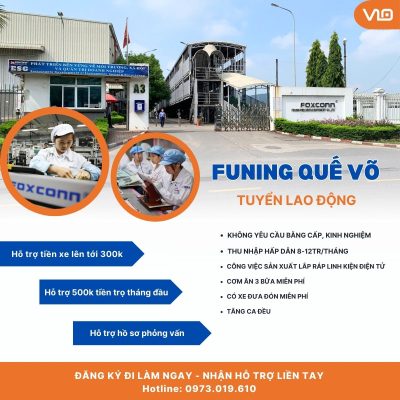 Công ty Foxcon Quế Võ tuyển dụng lao động chính thức